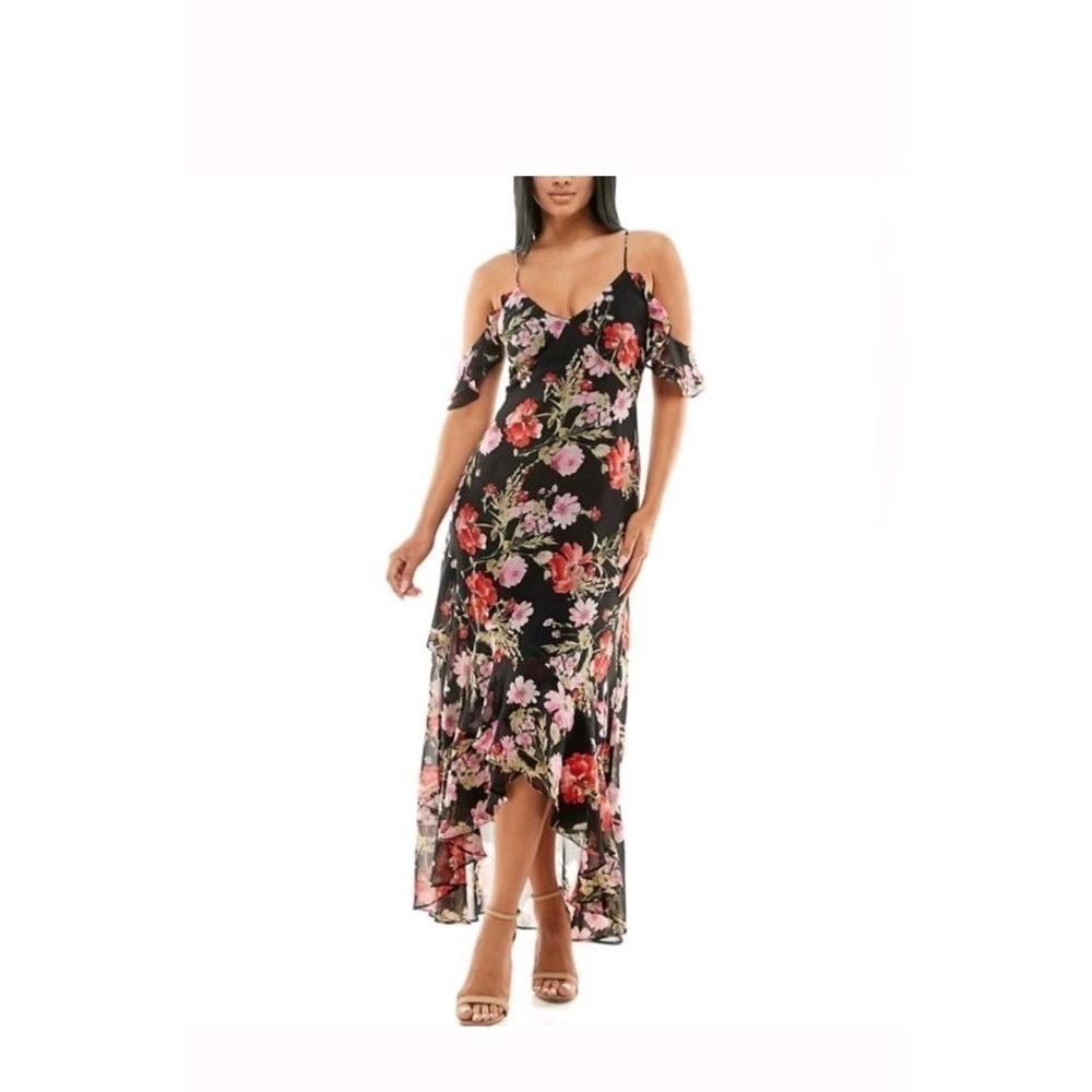 Speechless Floral Dress High Low Fully Lined Sz‎ L